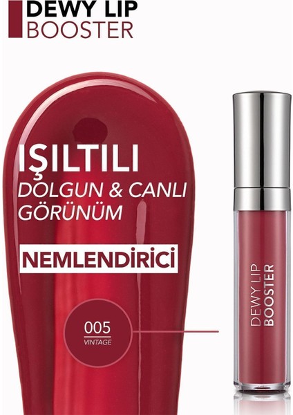 Dewy Lip Booster Dolgun Görünüm Veren Nemlendirici Dudak Parlatıcısı (005 Vintage) 8690604619078