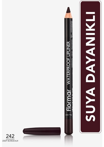 Waterproof Lipliner - Suya Dayanıklı Dudak Kalemi No:242 Deep Bordeaux 1.14 gr