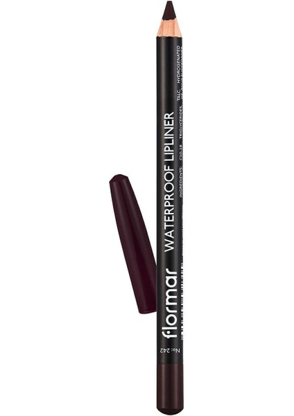 Waterproof Lipliner - Suya Dayanıklı Dudak Kalemi No:242 Deep Bordeaux 1.14 gr