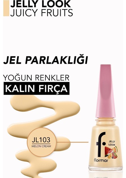 Jelly Look Yüksek Pigmentli & Parlak Bitişli Jel Görünümlü Oje