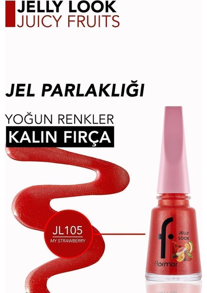 Jelly Look Yüksek Pigmentli & Parlak Bitişli Jel Görünümlü Oje