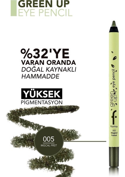 Green Up Yüksek Pigmentli & Mat Bitişli Vegan Göz Kalemi indirimleri