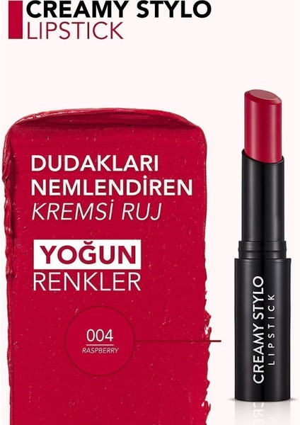 Creamy Stylo Lipstick 04 Raspberry Ruj