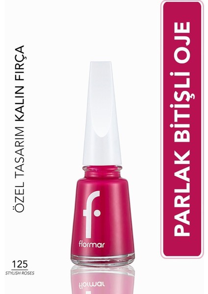 Klasik Parlak Bitişli Yüksek Pigmentli Oje (125 Stylish Roses New) 8682536035767
