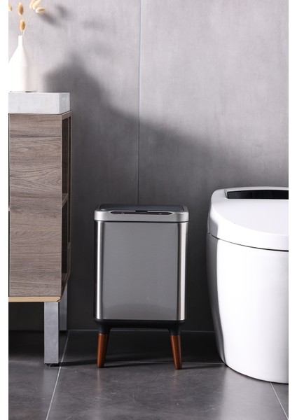 Mase Mode MAS9710S-9L Çöp Kovası 9lahşap Ayaklı Sensörlü Ozon Özellikli