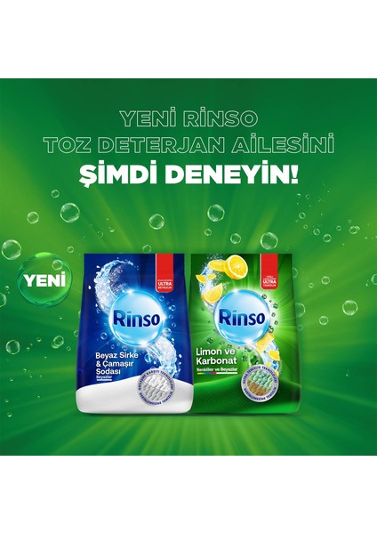 Toz Çamaşır Deterjanı Limon ve Karbonat Renkliler ve Beyazlar İçin Derinlemesine Temizlik 1;5 KG