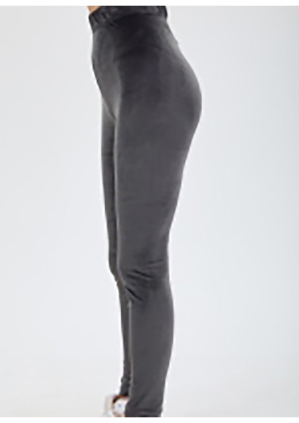 Çocuk Antrasit Kadife Kız Çocuk Tayt Gri Kadife Tayt Kız Çocuk Kışlık Kadife Tayt 9-14 Yaş