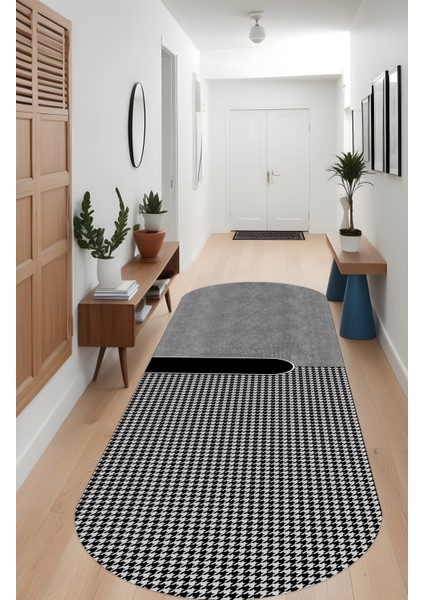 Dijital Baskı Modern Dekoratif Kaymaz Taban Oval Salon Mutfak ve Yolluk Halısı