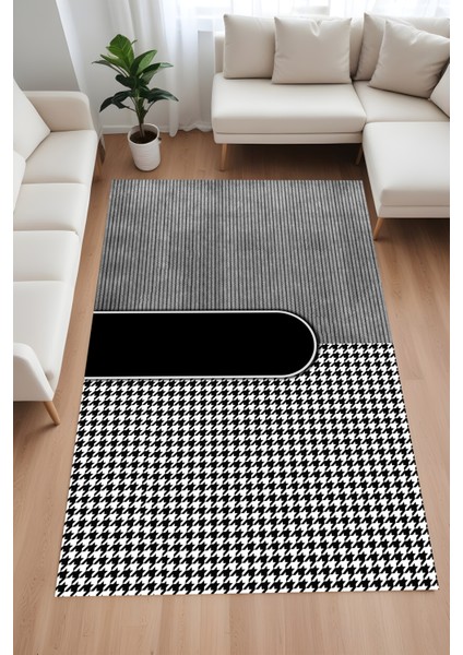 Dijital Baskı Modern Dekoratif Kaymaz Taban Makinada Yıkanabilir Salon Mutfak ve Yolluk Halısı