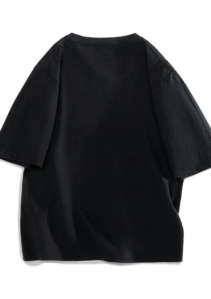 Music Is My Life Siyah Oversize T-Shirt modelleri