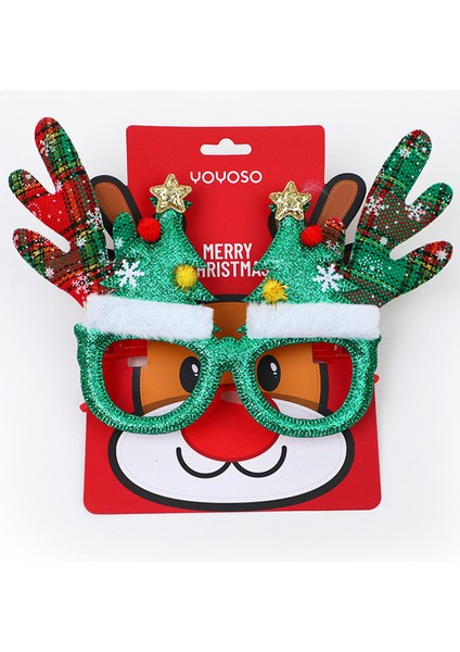 Yeniyıl Temalı Eğlenceli Yeşil Yılbaşı Gözlüğü