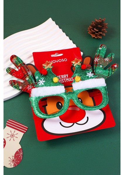 Yeniyıl Temalı Eğlenceli Yeşil Yılbaşı Gözlüğü modelleri