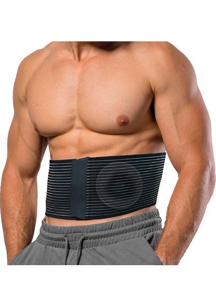 Göbek Fıtığı Korsesi - Premium Destek Pedi - Nefes Alan Esnek Kumaş - Bej-Siyah Renk Seçeneği