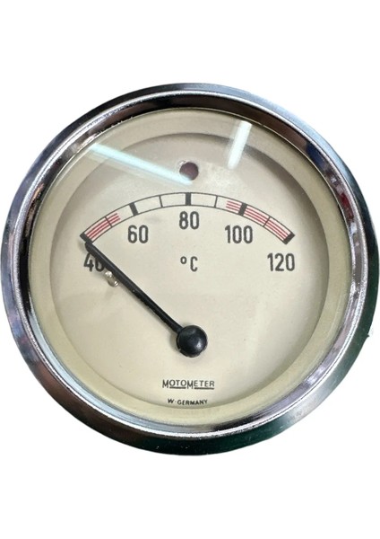 Motometer Civalı Hararet Saati 2mt 60MM Orijinal Alman Malı Eski Üretim (40°C-120°C Ikazl) Germany