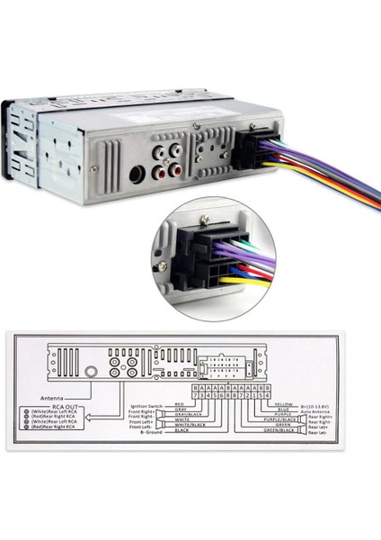 P85 4X75W Bt 2xusb 7renk Ambians Aydınlatmalı Oto Teyp