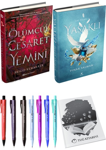 Yasaklı Ciltli ve Ölümcül Cesaret Yemini Ciltli Brigid Kemmerer 2li Set