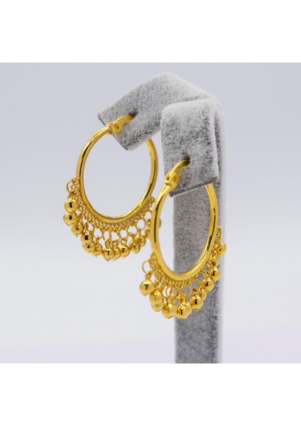 22 Ayar Altın Küpe Sallantılı Salkım Halka Küpe LKKP1326