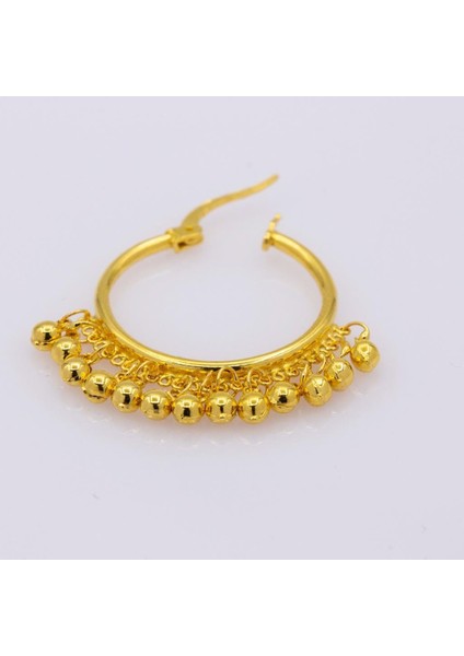 22 Ayar Altın Küpe Sallantılı Salkım Halka Küpe LKKP1326 modelleri