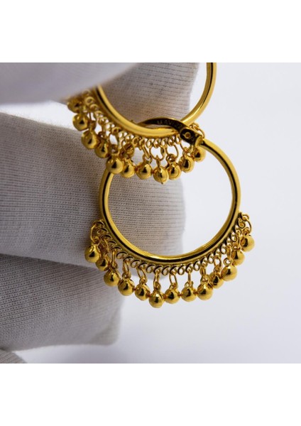 22 Ayar Altın Küpe Sallantılı Salkım Halka Küpe LKKP1326 fırsatları