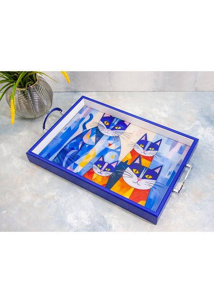 Lıve Cats Tepsi 49X31 cm