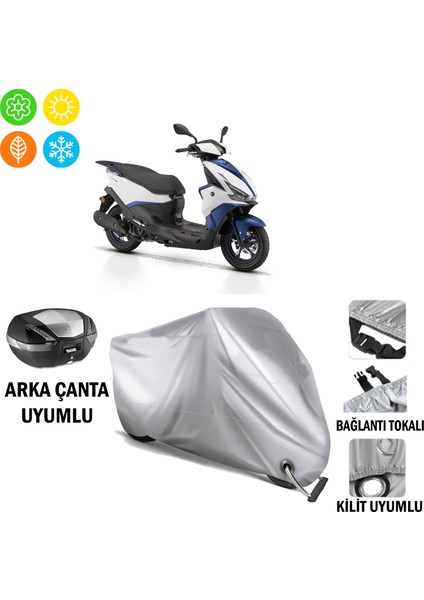 Rks DES125 Branda Motosiklet Brandası Arka Çanta Bağlantı,kilit Uyumlu