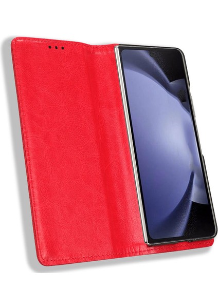 Samsung Galaxy Z Fold6 5g Pu Deri Retro Telefon Standı Kapağı (Yurt Dışından) modelleri
