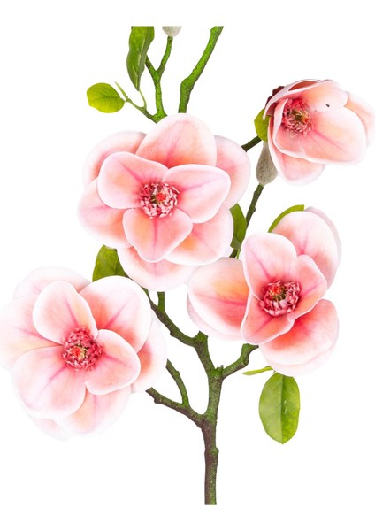 Tekno Trust Yapay Çiçek Manolya Dal Pembe 75 Cm.