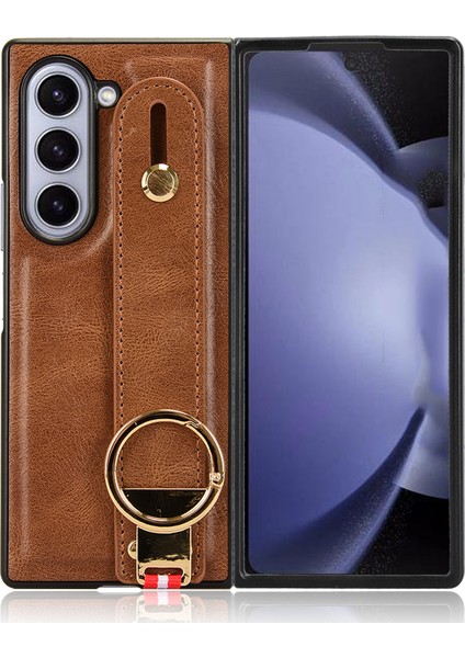 Samsung Galaxy Z Fold6 5g Deri+Pc+Tpu Bileklik Kılıfı (Yurt Dışından)