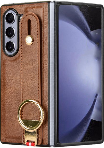 Samsung Galaxy Z Fold6 5g Deri+Pc+Tpu Bileklik Kılıfı (Yurt Dışından)