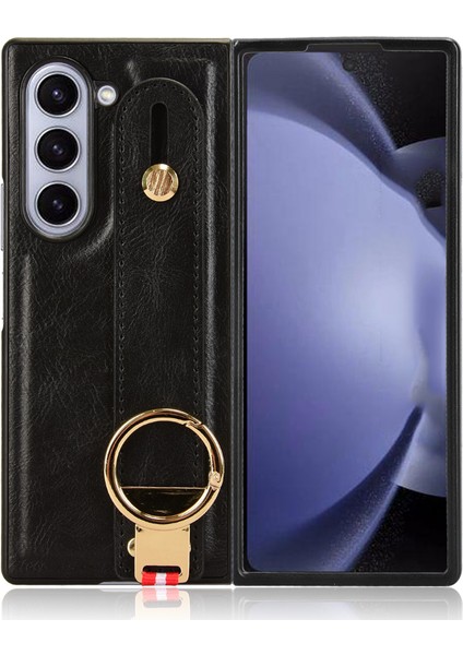Samsung Galaxy Z Fold6 5g Deri+Pc+Tpu Bileklik Kılıfı (Yurt Dışından)
