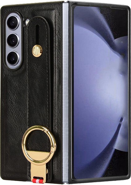 Samsung Galaxy Z Fold6 5g Deri+Pc+Tpu Bileklik Kılıfı (Yurt Dışından)
