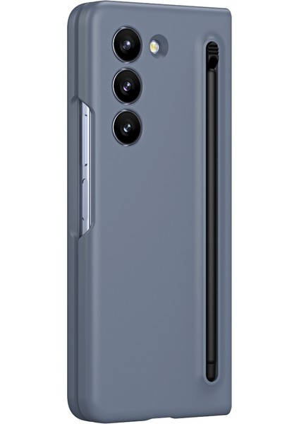 Galaxy Z Fold6 5g Cilt Dokunuşlu Sert Pc Telefon Kapağı ve Stylus Kalem (Yurt Dışından)