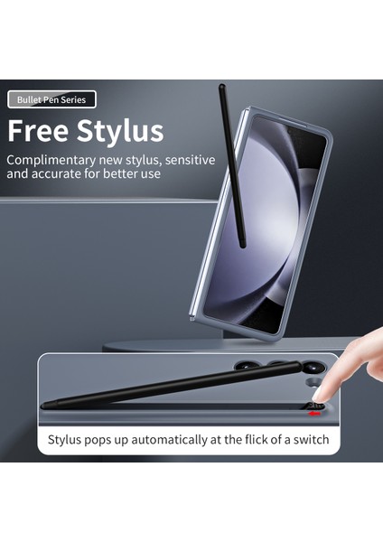 Galaxy Z Fold6 5g Cilt Dokunuşlu Sert Pc Telefon Kapağı ve Stylus Kalem (Yurt Dışından)