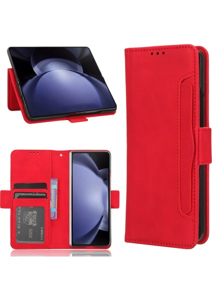 Samsung Galaxy Z Fold6 5g Çoklu Kart Yuvaları Deri Cüzdan Katlanır Telefon Kapağı (Yurt Dışından)