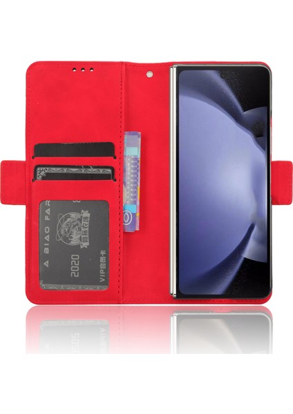 Samsung Galaxy Z Fold6 5g Çoklu Kart Yuvaları Deri Cüzdan Katlanır Telefon Kapağı (Yurt Dışından)