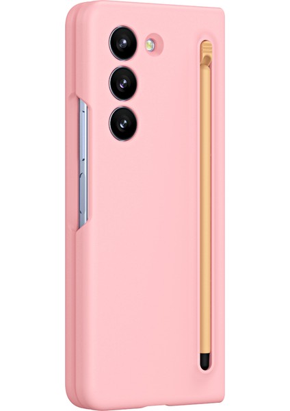 Galaxy Z Fold6 5g Cilt Dokunuşlu Sert Pc Telefon Kapağı ve Stylus Kalem (Yurt Dışından)