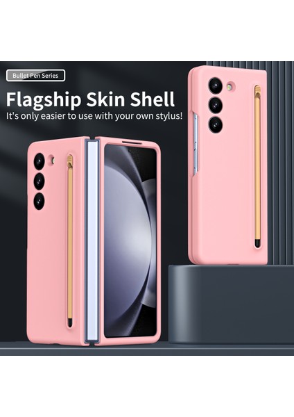 Galaxy Z Fold6 5g Cilt Dokunuşlu Sert Pc Telefon Kapağı ve Stylus Kalem (Yurt Dışından)