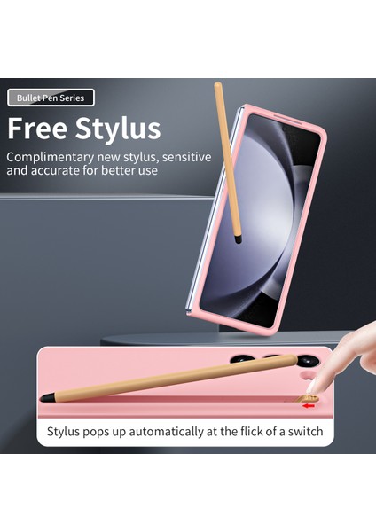 Galaxy Z Fold6 5g Cilt Dokunuşlu Sert Pc Telefon Kapağı ve Stylus Kalem (Yurt Dışından)