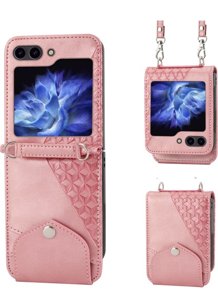 Samsung Galaxy Z Flip6 5g Buzağı Dokulu Pu Deri Telefon Kılıfı (Yurt Dışından)