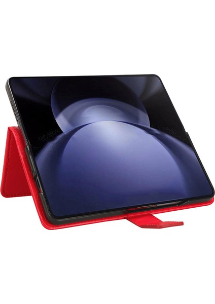 Samsung Galaxy Z Fold6 5g Crazy Horse Dokulu Deri Katlanır Telefon Kılıfı (Yurt Dışından)