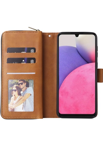 Samsung Galaxy A33 5g Fermuar Cüzdan Kart Yuvaları Deri Telefon Kapağı (Yurt Dışından) fiyatları