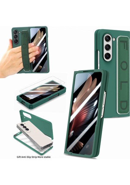 Samsung Galaxy Z Fold6 5g Anti-Drop Bileklik Deri + Pc Telefon Kılıfı (Yurt Dışından)