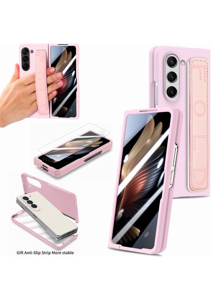 Samsung Galaxy Z Fold6 5g Anti-Drop Bileklik Deri + Pc Telefon Kılıfı (Yurt Dışından)