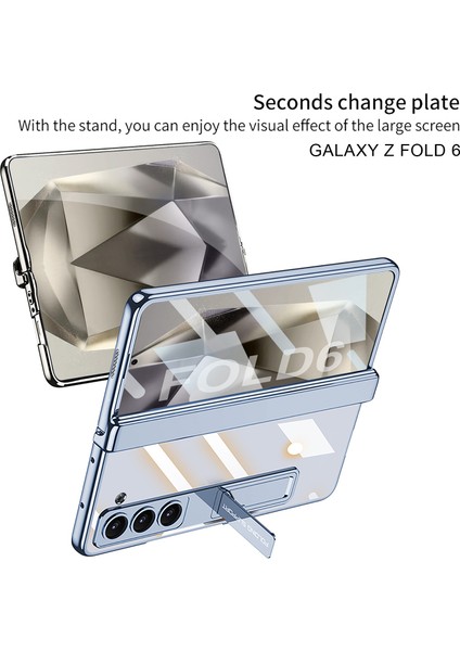 Samsung Galaxy Z Fold6 5g Elektro Kaplama Kickstand Pc Telefon Kapağı (Yurt Dışından)