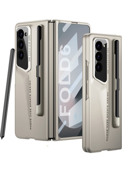 Samsung Galaxy Z Fold6 5g Düşme Önleyici Pc+Pu Telefon Kılıfı (Yurt Dışından)