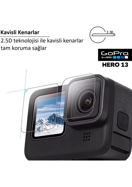 Gopro Hero 13 Ekran Koruyucu Seti 9h