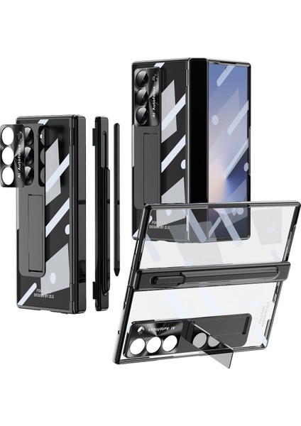 Samsung Galaxy Z Fold6 5g Kickstand Çift Menteşe Pc Telefon Kapağı (Yurt Dışından)