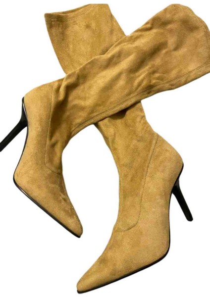 Allbucks Italyan Yapım Stiletto Topuklu Çorap Çizme ABDGR101