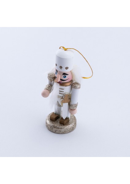 Yılbaşı Süsü Kurşun Asker Seti, 10 Cm, Beyaz 4 Adet