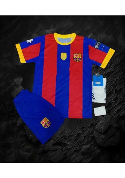 Barcelona 2011 Sampiyonlar Ligi Finali Gerard Pique Nostalji Çocuk Forması 4'lü Set